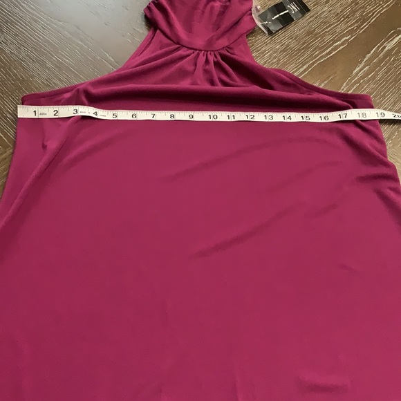 INC International Concept BE MYSTERIOUS boysenberry/gray sleeveless tunic halter - Picture 15 of 16